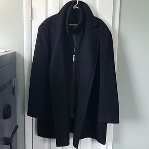 Wool blend car coat